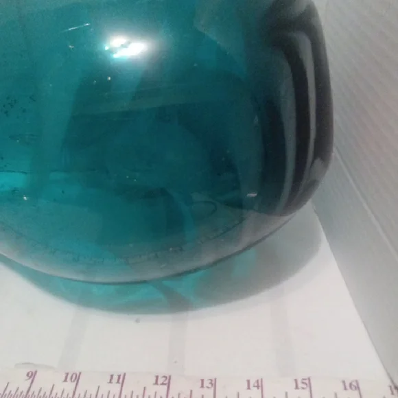Teal Glass Vase